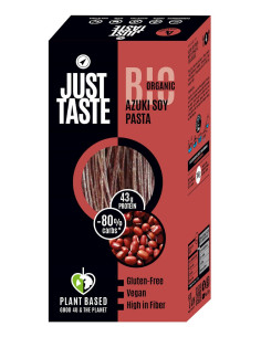 MAKARON PROTEINOWY (Z SOI I FASOLI CZERWONEJ ADZUKI) SPAGHETTI BEZGLUTENOWY BIO 250 g - JUST TASTE