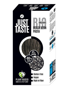 MAKARON PROTEINOWY (Z FASOLI CZARNEJ I SOI ZIELONEJ) SPAGHETTI BEZGLUTENOWY BIO 250 g - JUST TASTE