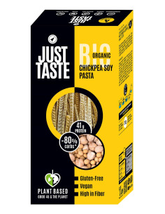 MAKARON PROTEINOWY (Z SOI I CIECIERZYCY) FETTUCCINE BEZGLUTENOWY BIO 250 g - JUST TASTE