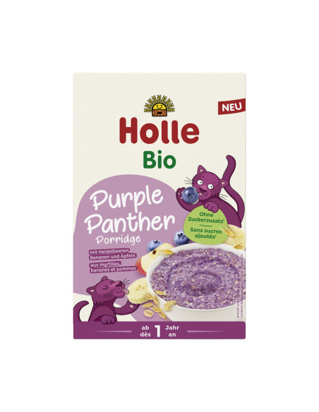 OWSIANKOWA PANTERA BANAN - JABŁKO - JAGODA BEZ DODATKU CUKRÓW OD 1 ROKU BIO 200 g - HOLLE
