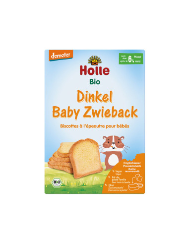 SUCHARKI ORKISZOWE PO 6 MIESIĄCU DEMETER BIO (2 x 100 g) 200 g - HOLLE