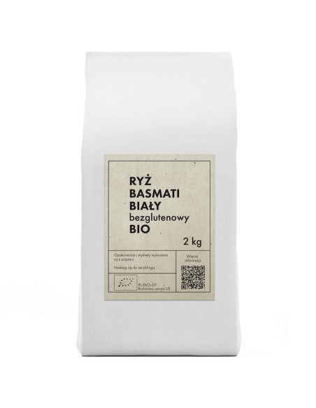 RYŻ BASMATI BIAŁY BEZGLUTENOWY BIO 2 kg - THE PLANET