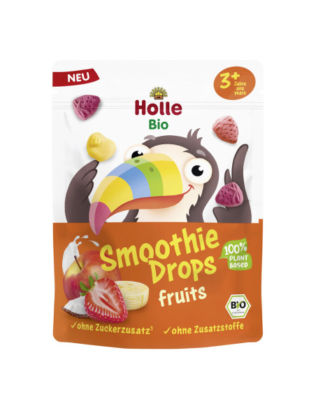 CHRUPKI OWOCOWE LIOFILIZOWANE DO SMOOTHIE BEZ DODATKU CUKRÓW OD 3 ROKU BIO 15 g - HOLLE