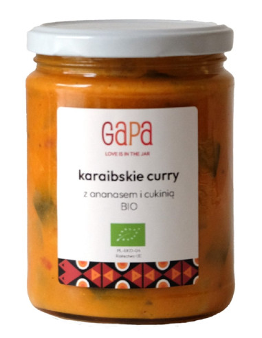 CURRY Z CUKINIĄ I ANANASEM KARAIBSKIE BIO 450 g - GAPA