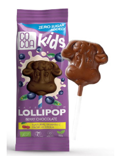LIZAK Z CZEKOLADY JAGODOWEJ Z WITAMINĄ C Z ACEROLI BEZ DODATKU CUKRÓW BIO 15 g - COCOA