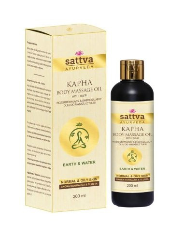 OLEJ DO MASAŻU ROZGRZEWAJĄCY I ENERGIZUJĄCY Z TULSI 200 ml - SATTVA (AYURVEDA)