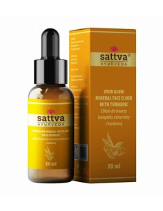 SERUM ELIKSIR DO TWARZY KOMPLEKS MINERALNY Z KURKUMĄ 30 ml - SATTVA (AYURVEDA)