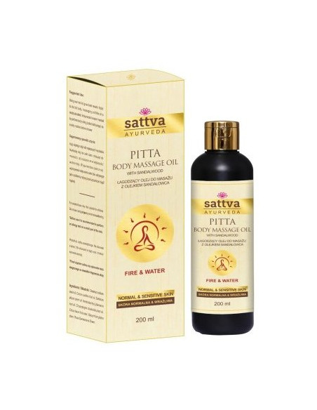 OLEJ DO MASAŻU ŁAGODZĄCY Z OLEJKIEM SANDAŁOWCA 200 ml - SATTVA (AYURVEDA)