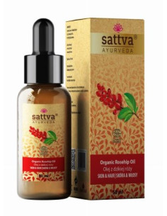 OLEJ DO CIAŁA I WŁOSÓW Z DZIKIEJ RÓŻY ECO 50 ml - SATTVA (AYURVEDA)