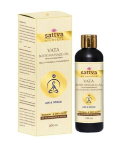 OLEJ DO MASAŻU RELAKSUJĄCY Z ASHWAGANDHĄ 200 ml - SATTVA (AYURVEDA)