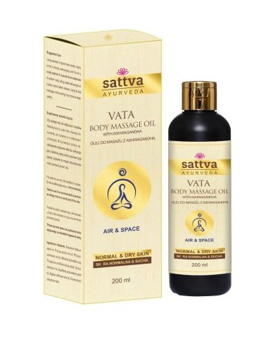 OLEJ DO MASAŻU RELAKSUJĄCY Z ASHWAGANDHĄ 200 ml - SATTVA (AYURVEDA)