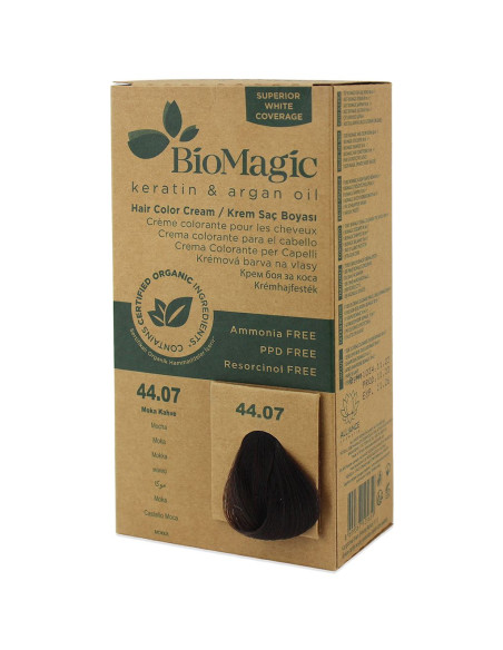 FARBA DO WŁOSÓW MOKKA (44.07) 250 g - BIOMAGIC