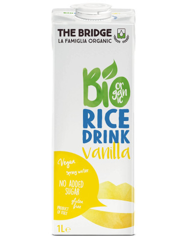 NAPÓJ RYŻOWY O SMAKU WANILIOWYM BEZ DODATKU CUKRÓW BEZGLUTENOWY BIO 1 L - THE BRIDGE