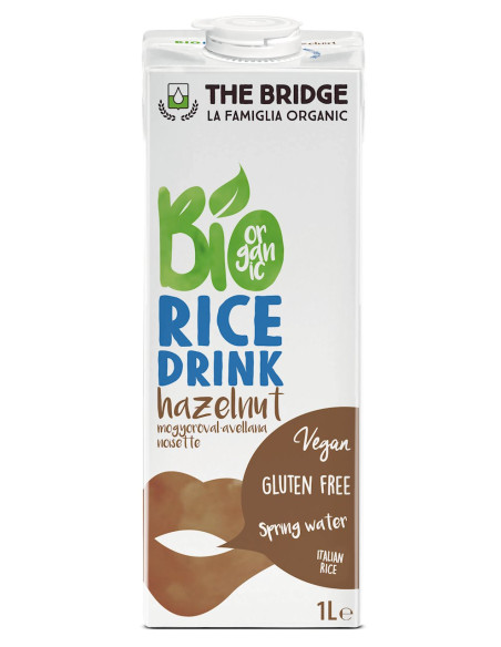 NAPÓJ RYŻOWY Z ORZECHAMI LASKOWYMI BEZGLUTENOWY BIO 1 L - THE BRIDGE
