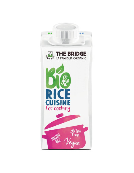KREM RYŻOWY DO GOTOWANIA BEZ DODATKU CUKRÓW BEZGLUTENOWY BIO 200 ml - THE BRIDGE