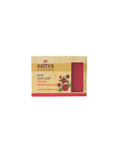 MYDŁO W KOSTCE DO CIAŁA RÓŻA 125 g - SATTVA (AYURVEDA)