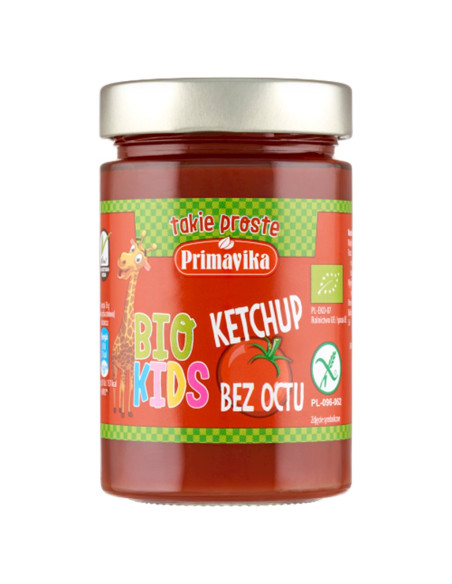 KETCHUP BEZ OCTU DLA DZIECI BEZGLUTENOWY BIO 315 g - PRIMAVIKA (BIO KIDS)