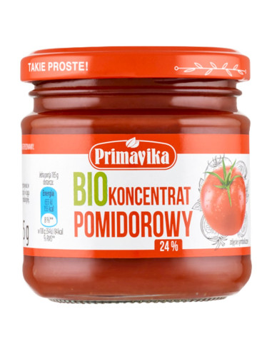 KONCENTRAT POMIDOROWY 22 % - 24 % BIO 185 g - PRIMAVIKA