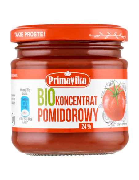 KONCENTRAT POMIDOROWY 22 % - 24 % BIO 185 g - PRIMAVIKA