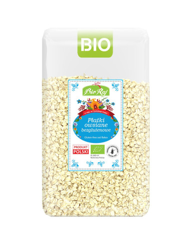 PŁATKI OWSIANE BEZGLUTENOWE BIO (POLSKA) 1 kg - BIO RAJ
