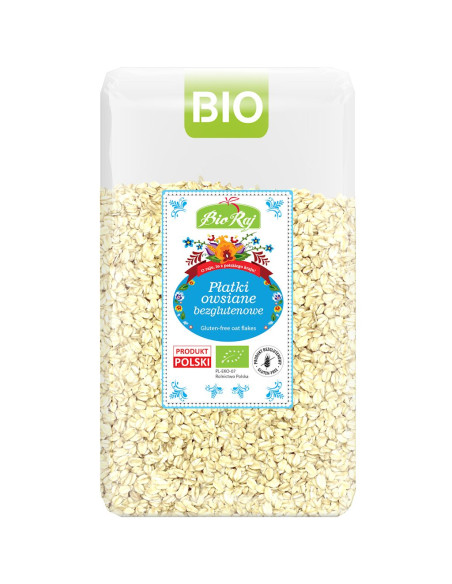 PŁATKI OWSIANE BEZGLUTENOWE BIO (POLSKA) 1 kg - BIO RAJ