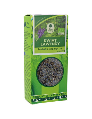 HERBATKA KWIAT LAWENDY BIO 50 g - DARY NATURY