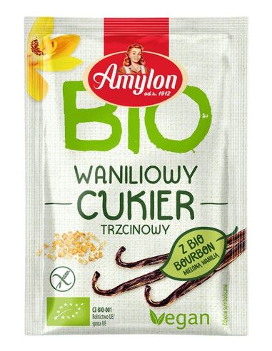 CUKIER Z WANILIĄ BOURBON BEZGLUTENOWY BIO 8 g - AMYLON