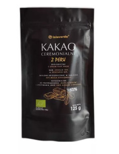 KAKAO CEREMONIALNE - TABLICZKA GORZKA 100 % KAKAO BIO 125 g - ISLAVERDE (SEGURA)