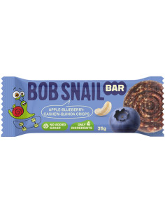 BATON JABŁKO - BORÓWKA - ORZECHY NERKOWCA BEZ DODATKU CUKRÓW 35 g - BOB SNAIL