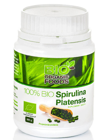 SPIRULINA PLATENSIS BIO (250 mg) 1200 TABLETEK - BIO ORGANIC FOODS