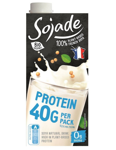NAPÓJ PROTEINOWY SOJOWY NATURALNY BEZ CUKRU BEZGLUTENOWY BIO 750 ml - SOJADE