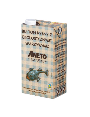 BULION RYBNY Z BIO WARZYWAMI W PŁYNIE BEZGLUTENOWY 1 L - ANETO NATURAL
