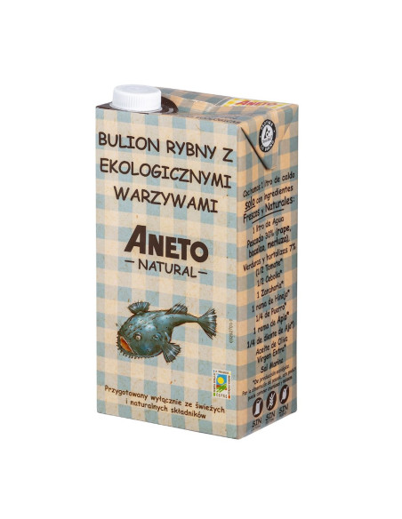 BULION RYBNY Z BIO WARZYWAMI W PŁYNIE BEZGLUTENOWY 1 L - ANETO NATURAL
