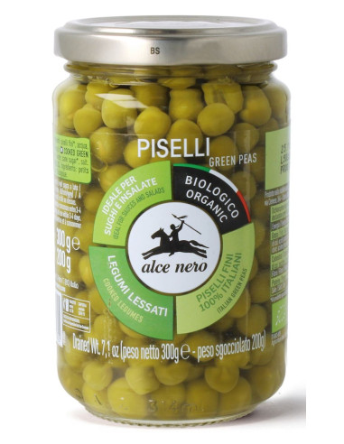 GROSZEK ZIELONY W ZALEWIE BIO 300 g (200 g) (SŁOIK) - ALCE NERO