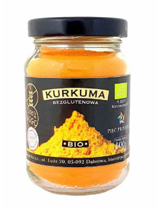 KURKUMA MIELONA BEZGLUTENOWA BIO 100 g - PIĘĆ PRZEMIAN