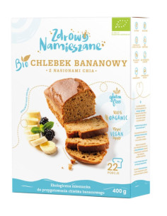 MIESZANKA NA CHLEBEK BANANOWY Z NASIONAMI CHIA BEZGLUTENOWA BIO 400 g - ZDROWO NAMIESZANE