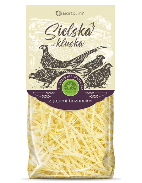 MAKARON (Z JAJAMI BAŻANCIMI SEMOLINOWY) KRAJANKA 250 g - BARTOLINI (SIELSKA KLUSKA)