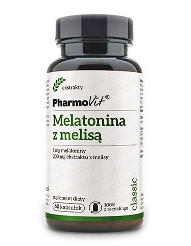 MELATONINA Z MELISĄ BEZGLUTENOWE 60 KAPSUŁEK - PHARMOVIT (CLASSIC)