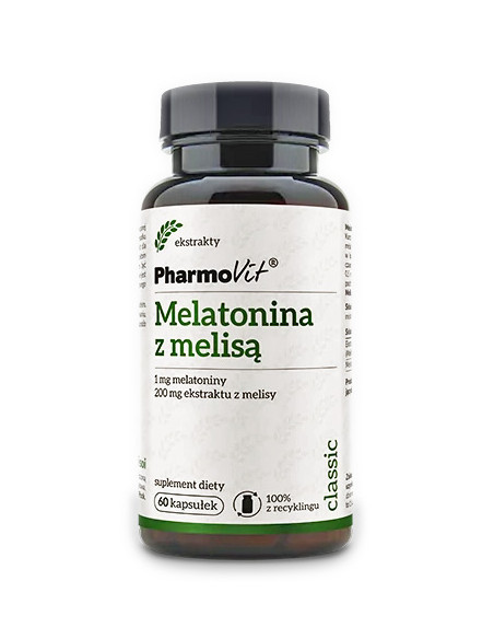 MELATONINA Z MELISĄ BEZGLUTENOWE 60 KAPSUŁEK - PHARMOVIT (CLASSIC)