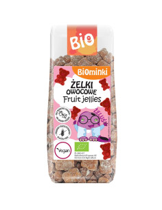 ŻELKI OWOCOWE BEZ DODATKU CUKRÓW BEZGLUTENOWE BIO 150 g - BIOMINKI
