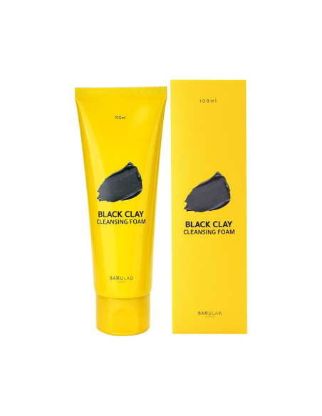 PIANKA KOREAŃSKA DO TWARZY OCZYSZCZAJĄCA CZARNA GLINKA 100 ml - BARULAB