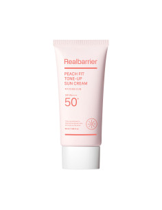 KREM PRZECIWSŁONECZNY KOREAŃSKI NAWILŻAJĄCO - ROZŚWIETLAJĄCY DO TWARZY PEACH FIT TONE-UP SPF 50 50 ml - REAL BARRIER