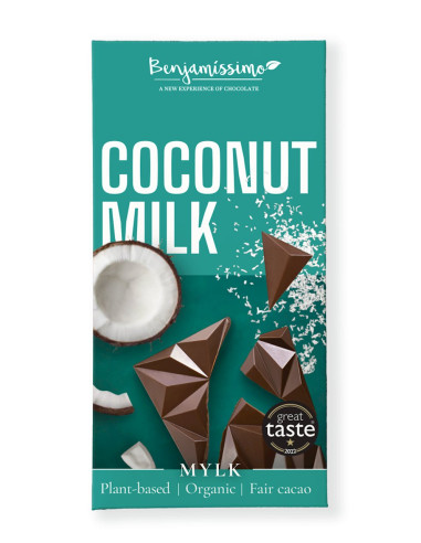 CZEKOLADA KOKOSOWA BEZGLUTENOWA BIO 60 g - BENJAMISSIMO