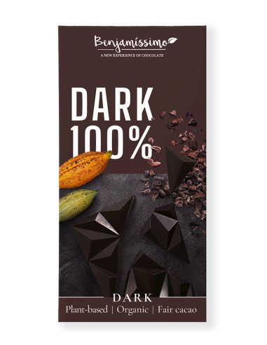 TABLICZKA GORZKA 100 % BEZ DODATKU CUKRÓW BEZGLUTENOWA BIO 60 g - BENJAMISSIMO