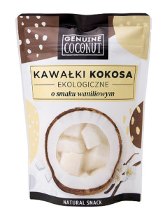 KOKOS KAWAŁKI ŚWIEŻE O SMAKU WANILIOWYM BEZGLUTENOWE BIO 100 g - GENUINE COCONUT 2