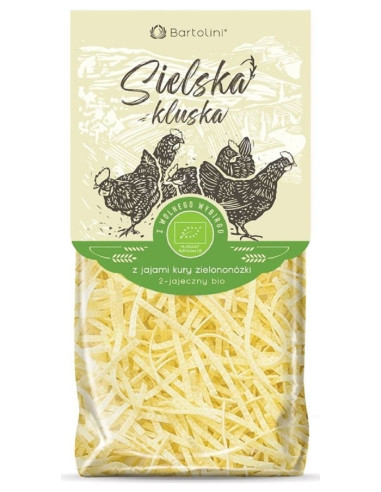 MAKARON (Z JAJAMI KURY ZIELONONÓŻKI SEMOLINOWY) KRAJANKA BIO 250 g - BARTOLINI (SIELSKA KLUSKA)