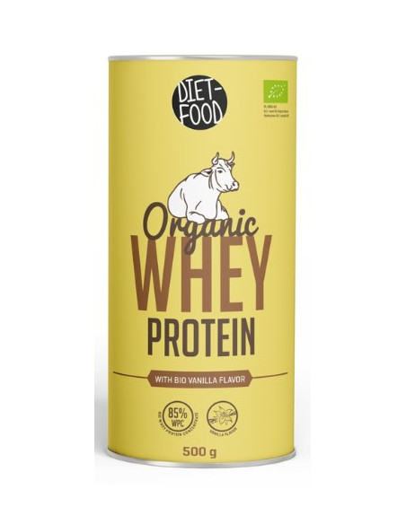 BIAŁKO SERWATKOWE O SMAKU WANILIOWYM (KONCENTRAT WPC 85) BIO 500 g - DIET-FOOD