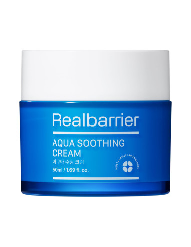 KREM KOREAŃSKI DO TWARZY AQUA SOOTHING INTENSYWNIE NAWILŻAJĄCO - KOJĄCY 50 ml - REAL BARRIER