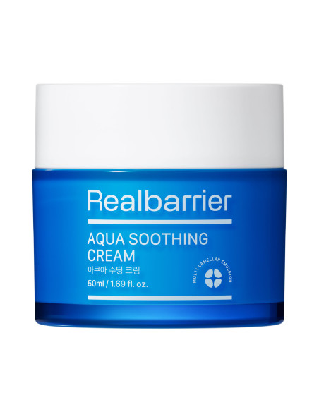 KREM KOREAŃSKI DO TWARZY AQUA SOOTHING INTENSYWNIE NAWILŻAJĄCO - KOJĄCY 50 ml - REAL BARRIER