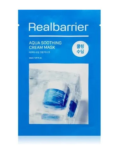 MASECZKA KOREAŃSKA W PŁACHCIE AQUA SOOTHING CREAM 30 ml - REAL BARRIER